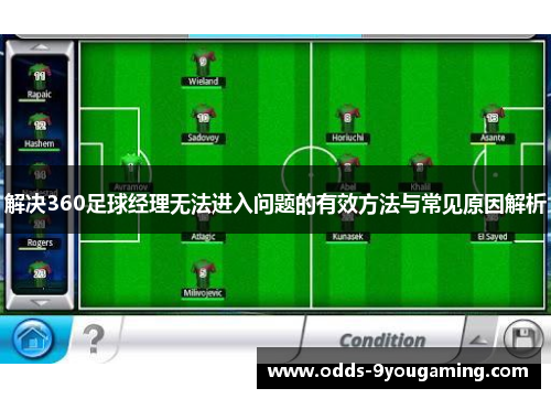 解决360足球经理无法进入问题的有效方法与常见原因解析