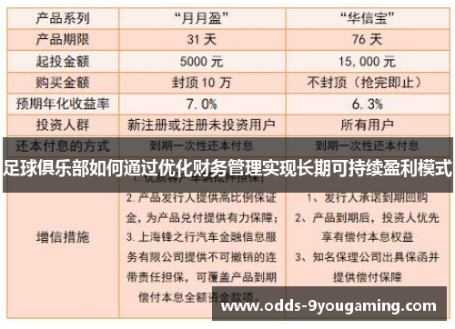 足球俱乐部如何通过优化财务管理实现长期可持续盈利模式